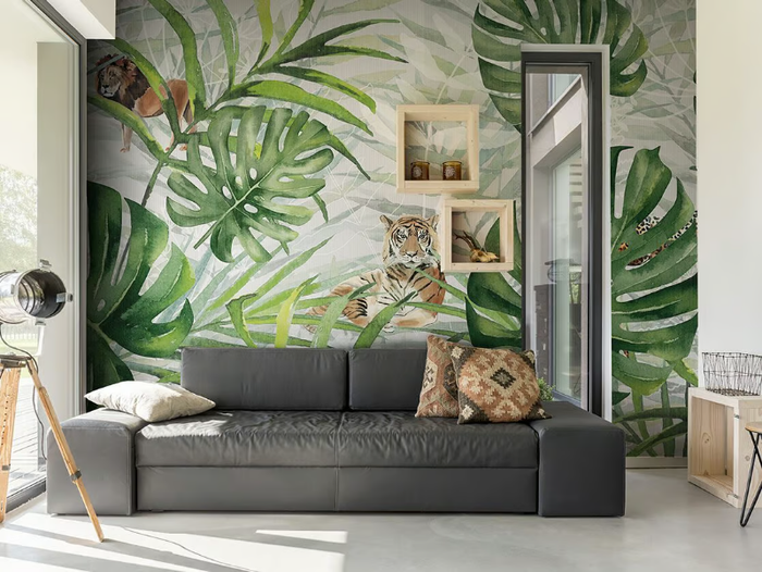 JUNGLE / TROPICALIA - Vinyl or fyber glass wallpaper _ N.O.W. Edizioni